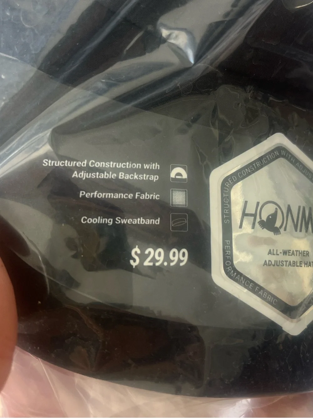 HONMA Black Golf Hat Mole new with tags